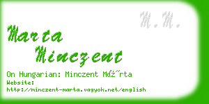 marta minczent business card